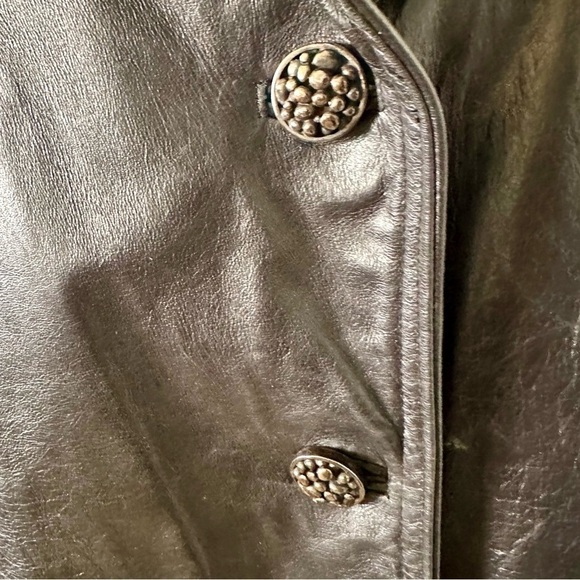 KAPTAIN BUBBLE Coat Mens M Rare Vintage Black Leather - Picture 4 of 10